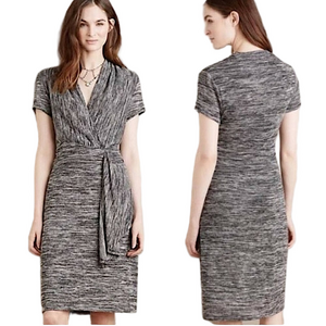 MAEVE {Anthropologie} Faux Wrap Knit Midi Dress